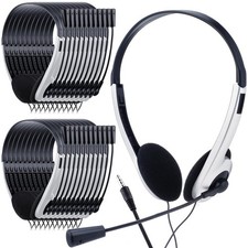 30 Pack Classroom Headphones with Microphone School Student Headphones Bulk C...