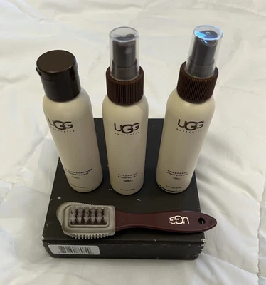 UGG Lammfell Pflegeset mit Reiniger Conditioner Protector Erfrischer Bürste - Bild 1 von 4