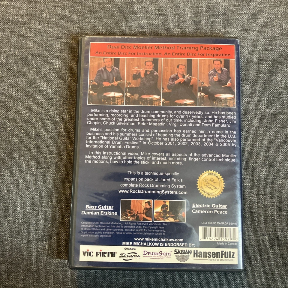 Moeller Method Secrets Drumming Lessons 2 DVD Set New Mike Michalkow - Image 2 of 4