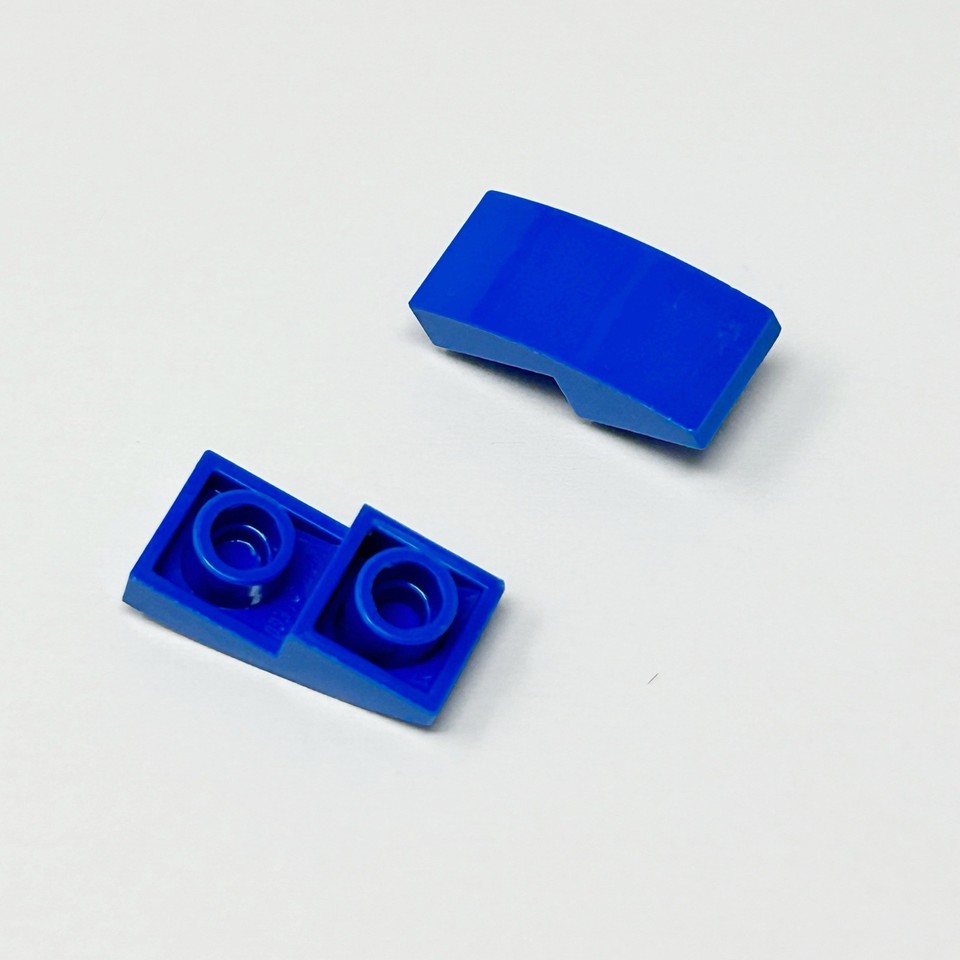 24201 LEGO Parts Slope Curved 2x1 Inverted BLUE (2) | eBay