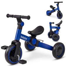 5-In-1 Toddler Bike Kids Balance Bike with Removable Pedals Adjustable Handlebar