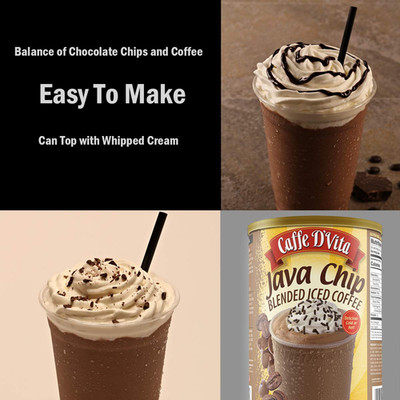 Java Chip Latte Blended Ice Coffee - Java Chip Frappe Mix, Blended Iced Coffe...