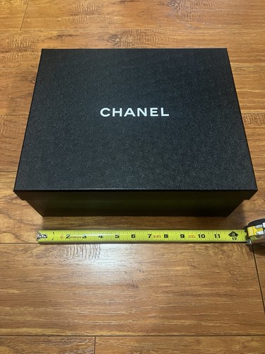 Authentic Chanel Empty Gift Shoe Box 12 x 10 x 4.5 with Tissue Paper