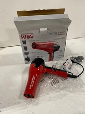 KISS 1875 Watt Pro Tourmaline Ceramic Hair Dryer, 3 Heat Settings 7 accessories