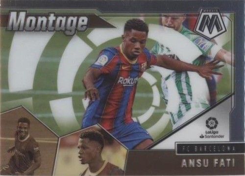 2020-21 Panini Mosaic UEFA Euro Soccer ANSU FATI Spain Blue Pulsar