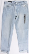 NWT Womens GAP Straight Crop Leg Denim Jeans Light Indigo - 373924