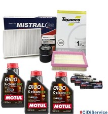 Kit Tagliando Filtri Olio e Candele Peugeot 108 Citroen C1 II Toyota Aygo II 1.0