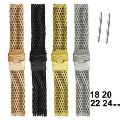 Sport Watch Bracelet Mesh Wristband 18 20 22 24mm Stainless Steel Bracelet Strap