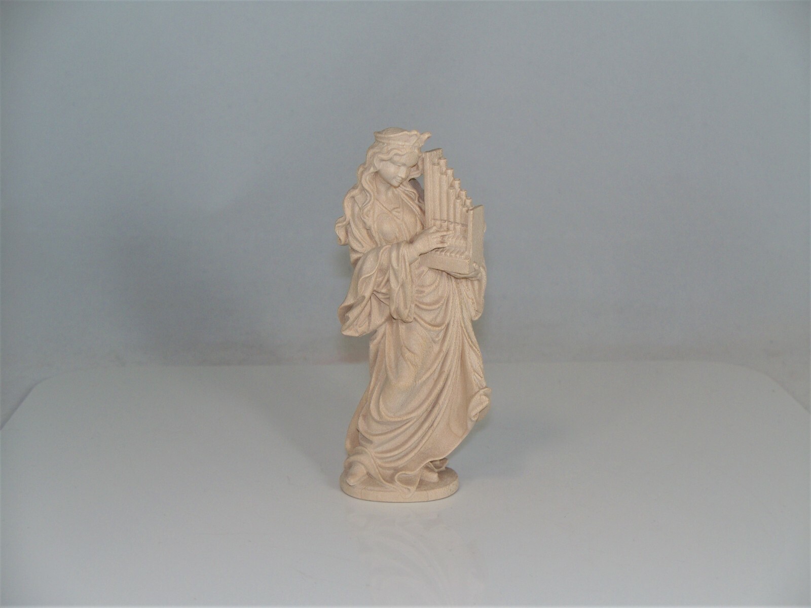 Holz Figur geschnitzt HL. CÄCILIA H11,5cm neu Heilige Patronin der Kirchen Musik