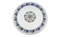 48" white marble table top round dining coffee inlay malchite room table decor