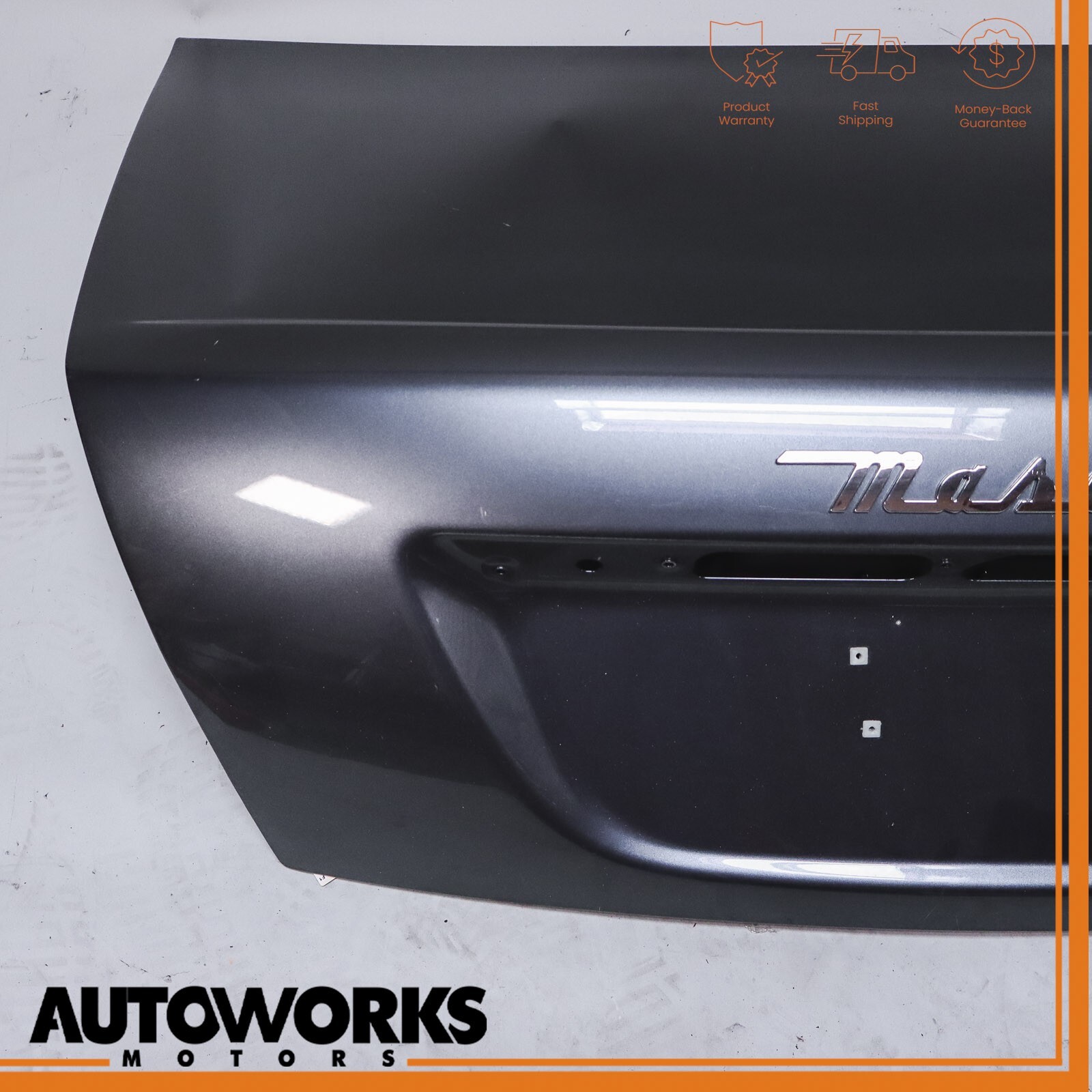 03-13 Maserati Quattroporte M139 Trunk Boot Lid Panel Grigio Palladio OEM