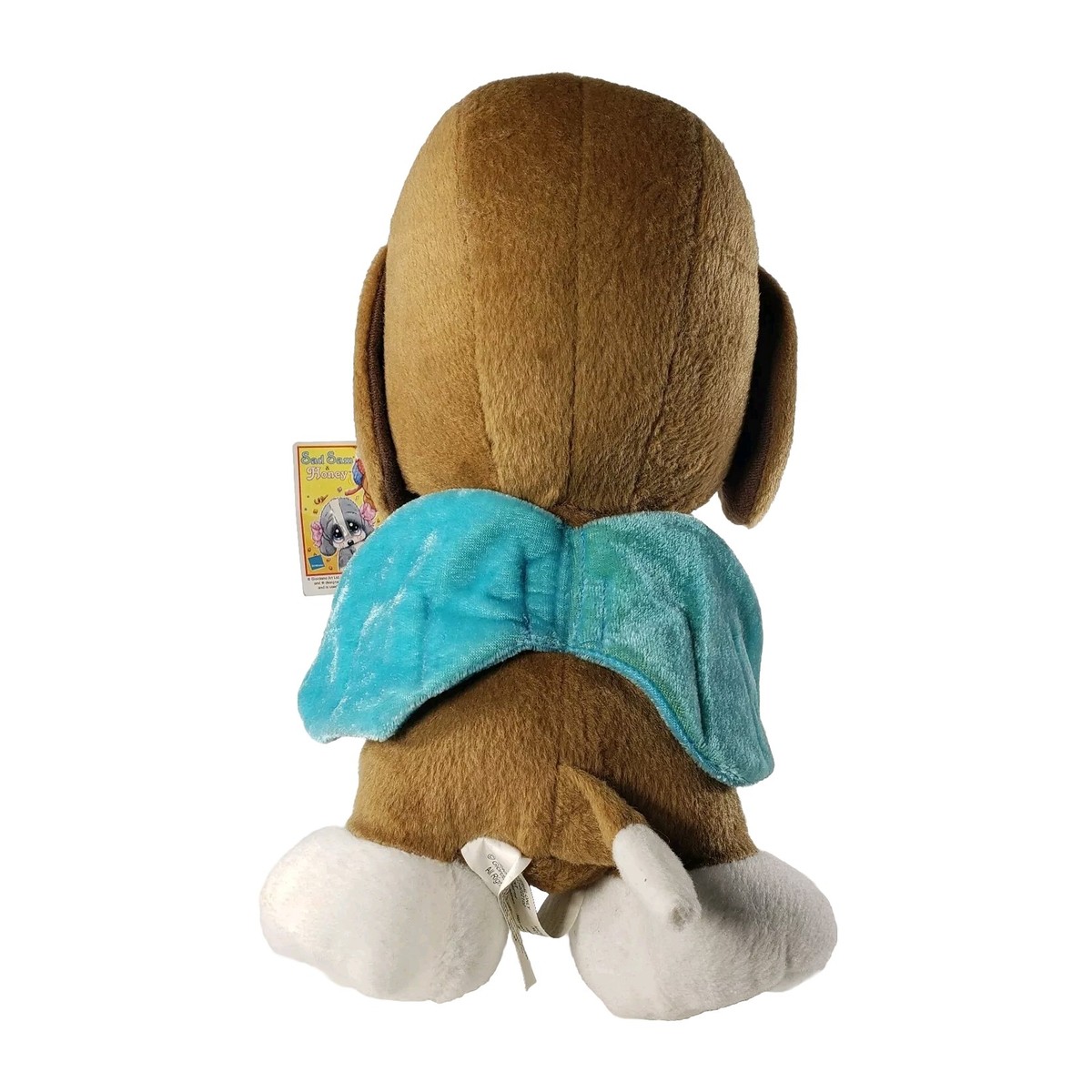 NANCO SAD SAM HONEY PLUSH STUFFED TOY ANIMAL ANGEL FLOWER SAD EYES