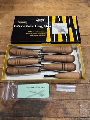 Gun Stock Checkering Tool Kit 20 Lines Per Inch. New In Box Never Used