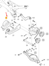 Soporte brazo lateral derecho suspensión trasera VOLVO XC40 32221323 NUEVO GENUINO