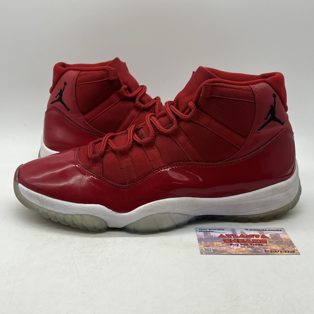 Size 11 - Jordan 11 Retro High Win Like '96 Red White Leather