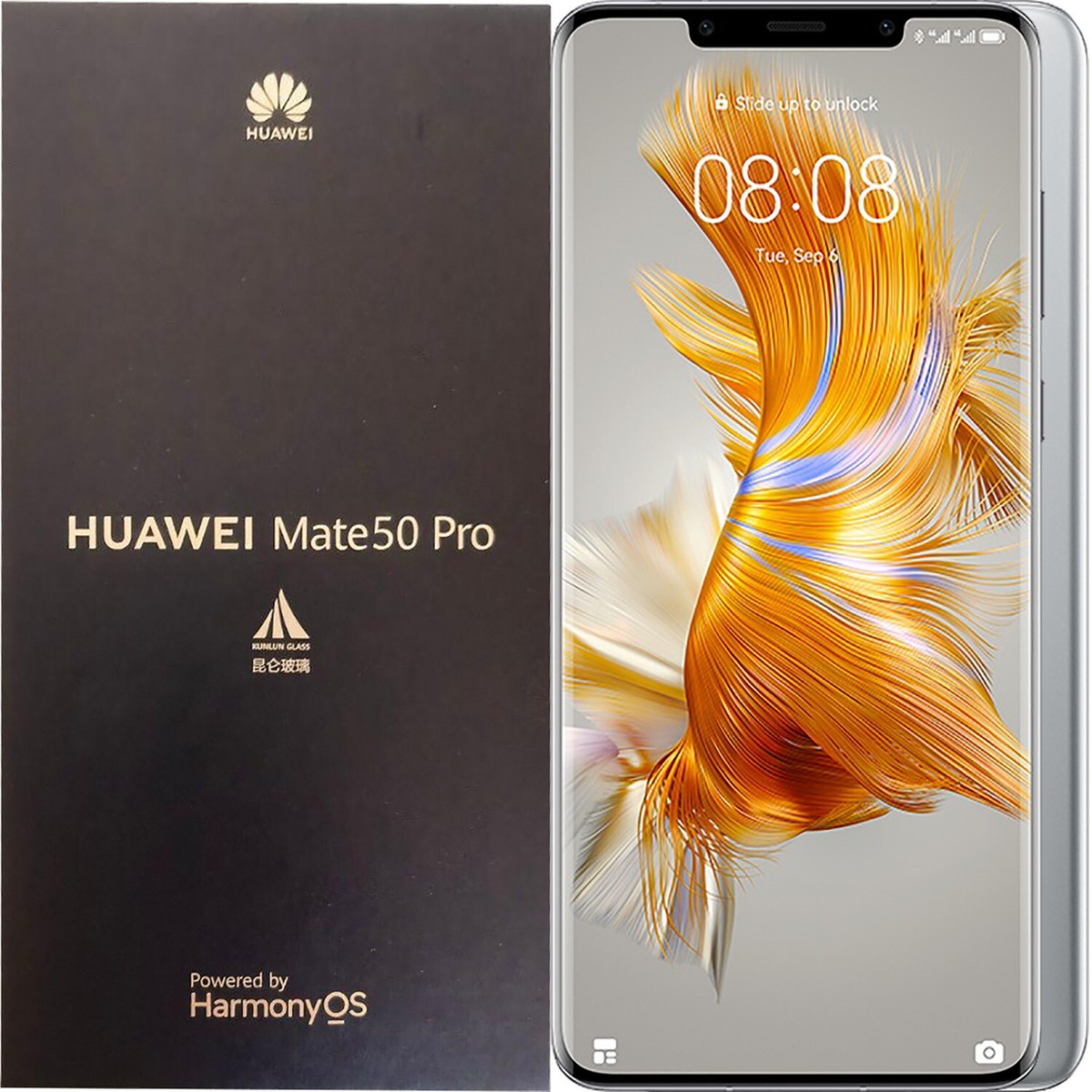 HUAWEI Mate 50 Pro 本体 Huawei Mate 50 Pro 4G Silver 256GB + 8GB Dual-SIM Factory