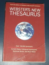 Webster's New Thesaurus Paperback 2003 Softcover 130,000 Synonyms Slang Technica