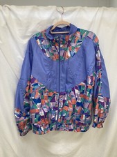 Vintage 90s Windbreaker Jacket Blue Large Spring Lavon By Cheerful Corp