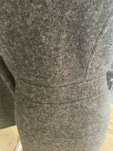 Paul Costelloe 100% Wool Long Grey Winter Coat Faux Fur Collar S UK 10 - 第 11/18 張圖片