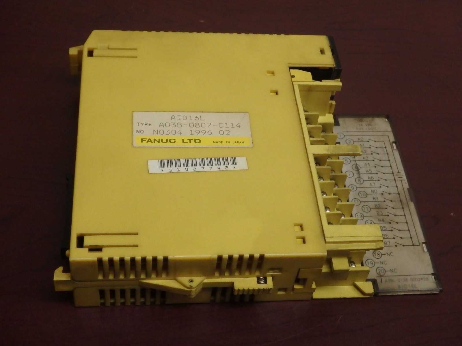 Fanuc I/O Module A03B-0807-C114 _ AID16L _ A03B0807C114 _ A03B 0807 ...
