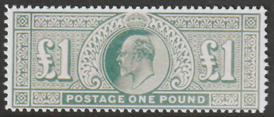 GREAT BRITAIN 1902 KE7 £1 green MARYLAND FORGERY ungebraucht