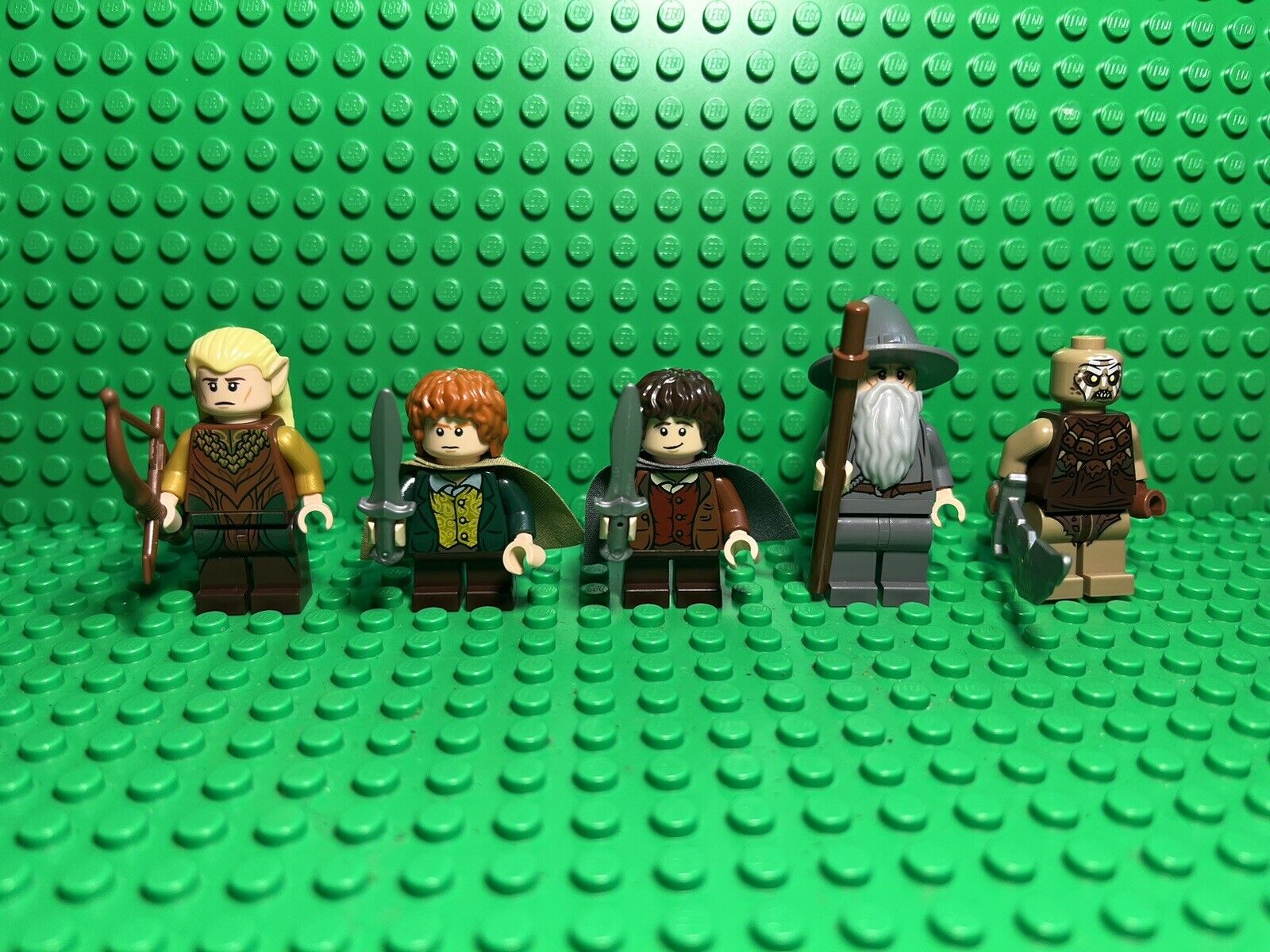 Lego Lord Of The Rings Minifig Lot Frodo, Bilbo, Gandalf, Legolas, Mordor Orc