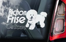 BICHON FRISE Car Sticker, Havanese Dog Window Decal Bumper Sign Pet Gift - V02