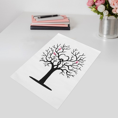 40 X Fingerabdruck-Check-in-Malerei Hochzeit Mit Fingerabdruckbaum - Bild 11 von 12