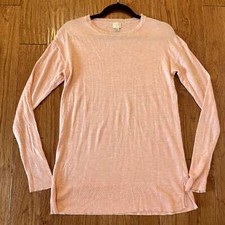 A new day pink pointelle crewneck sweater small