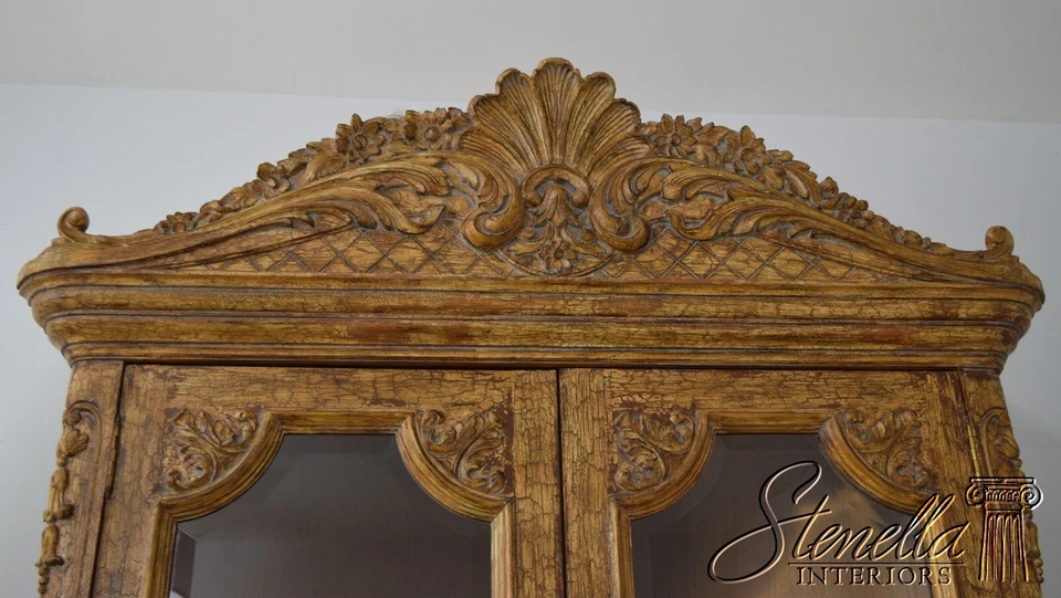 65196EC: Armario esquinero decorado con pintura estilo francés Luis XIV Foto 3 de 4