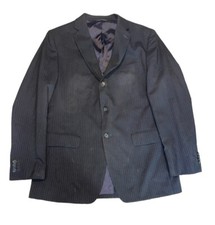 Banana Republic Modern Fit Black Striped 3 Button Wool Blazer Sport Coat 42 R