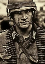 German Soldier Close Up Europe WW2 #1023 4x6