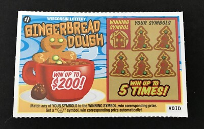 Ginger Bread   Theme   Instant SV Lottery Ticket,   no cash value
