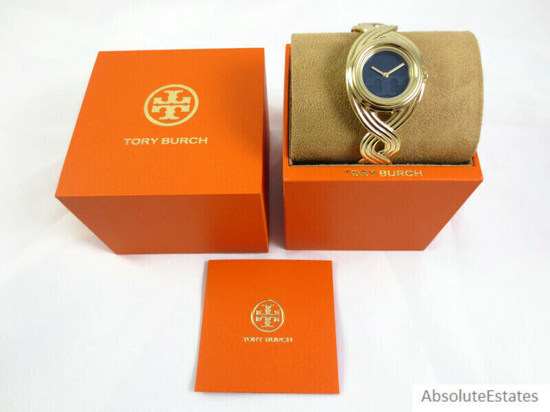 NEW Tory Burch Miller Braided Cuff Bracelet Watch Gold NEW Tory Burch Miller Braided Cuff Bracelet Watch Gold