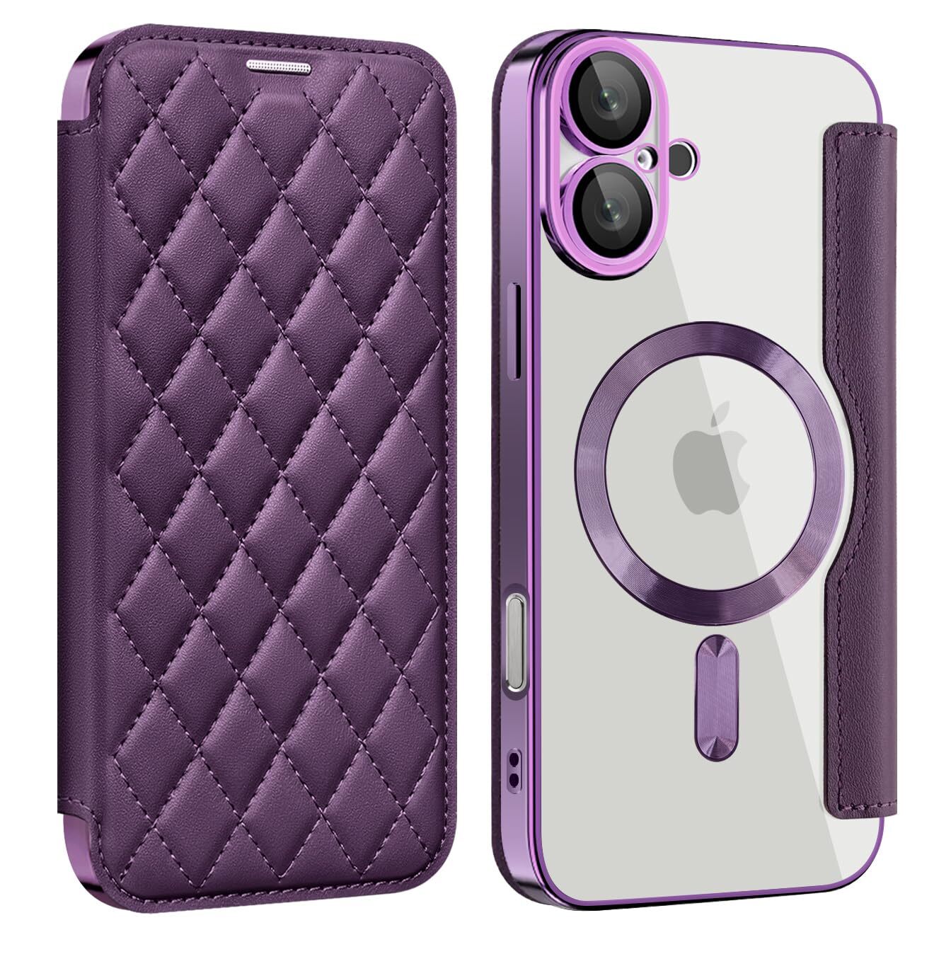 Glass Film Included Case for iPhone 16 Compatible with MagSafe Notebook Typ 63