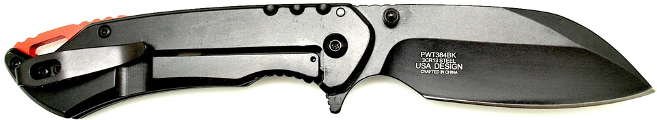 7 3/4" NUEVO WARTECH TACTICAL CUCHILLO DE BOLSILLO Asistido por Resorte Cuchillos Plegables PWT384BK Foto 4 de 4