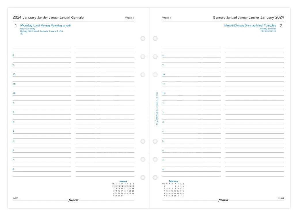 2024 A5 Planner Inserts