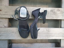 Swedish Clogs Sandals Maguba Kingston Black Suede Size US Womens 5 / EU 35