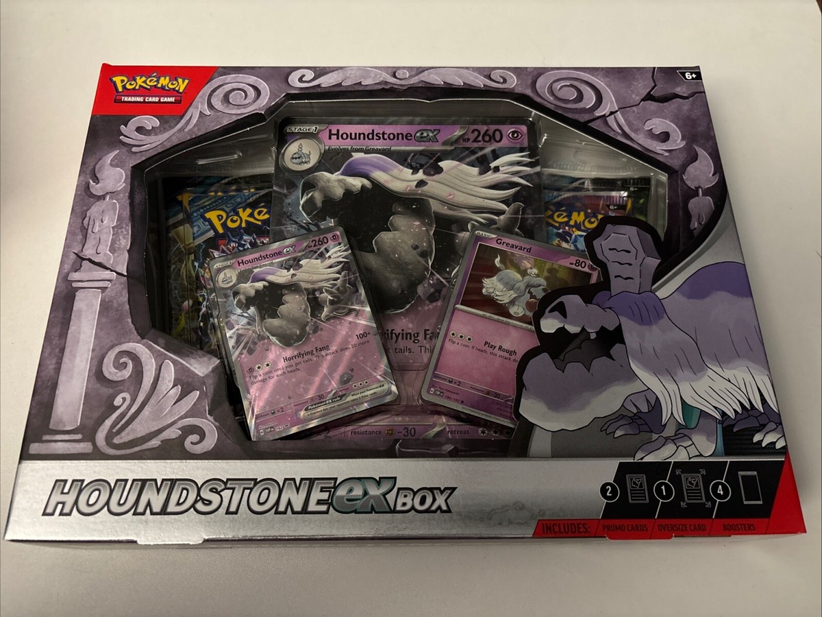 pokémon - trading card game: houndstone ex box Amazon.com: Pokémon TCG: Houndstone ex Box (4 Booster Packs, 2 Foil Cards &  1 Oversize Foil Card) : Toys & Games