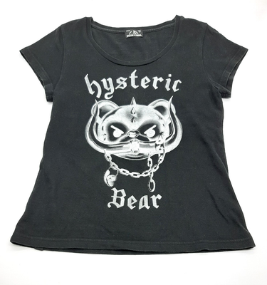 Hysteric Glamour cool Hys bear print Short-sleeved T-shirt black