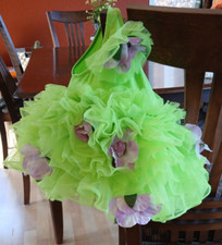 Revolution Dancewear Dress Dance Green Size SC Tulle Ruffle