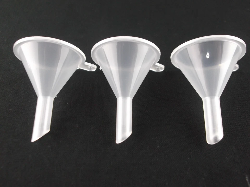 Botella difusora de perfume de plástico pequeña de EE. UU. 10 ~ 30 piezas mini embudos de aceite líquido laboratorio Foto 4 de 4