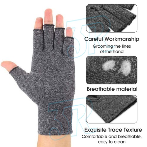 Compression Gloves Arthritis Gloves Hand Wrist Brace Finger Pain Relief Support - Picture 8 of 14