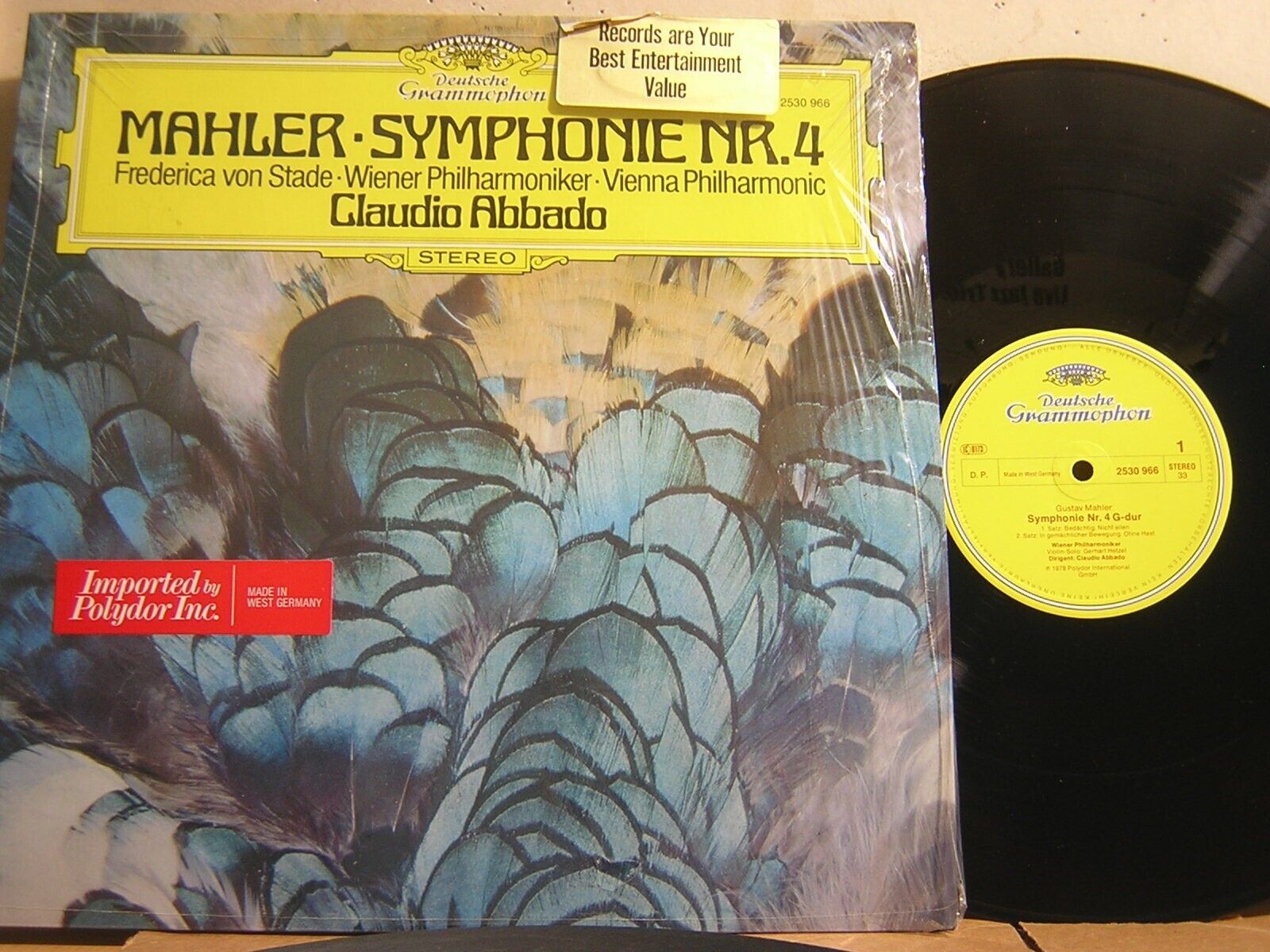 DG 2530 966 Mahler Symphony No.4 Abbado VPO Germany 1978 NM