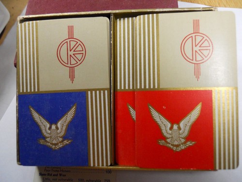 1930 Brown & Bigelow doble baraja cartas American Eagle juego retro - Imagen 5 de 10