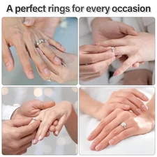 NuLink Ring Sizer Measuring Tool Stainless Steel Finger Rings Gauge 0-13 Siz...