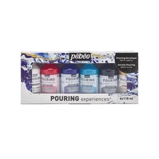Pébéo Acrylic Pouring Paint Starter Kit - Art and Painting Supplies...