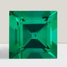 Emerald Square Cut Gemstone 6 Cts - 13 mm Lustrous Loose Gem 