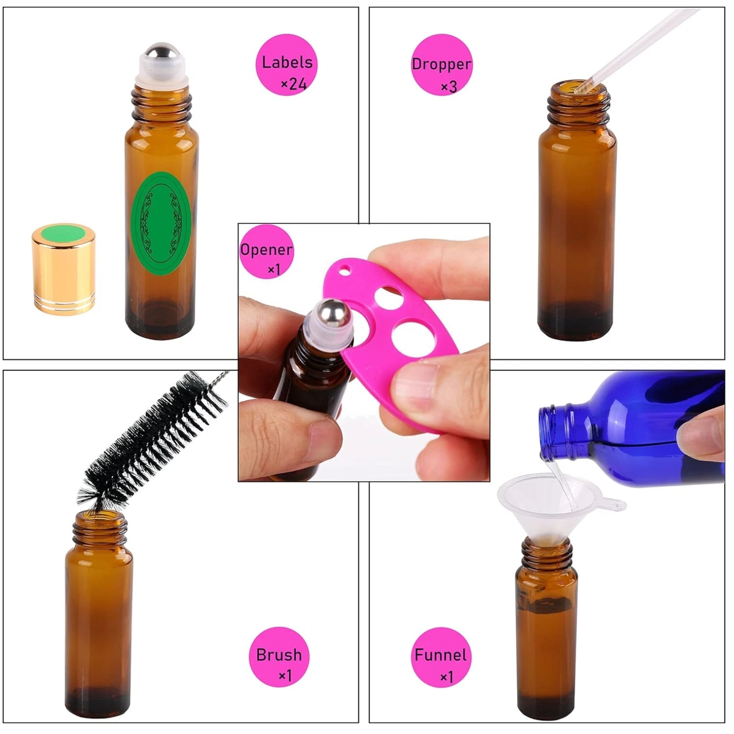 Corrosion-Resistant Roller Bottles - 24 Pack