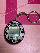 Bandai Tamagotchi 1997 Black White Camo Camouflage Tested Working New Batteries